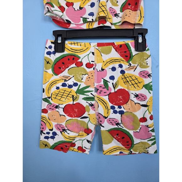 Hanna Andersson Fruit Print Pajama Short 2 Piece Set Organic Cotton Size 8 - Picture 2 of 5